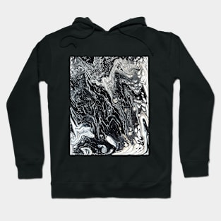 Black and White Abstract Print Hoodie